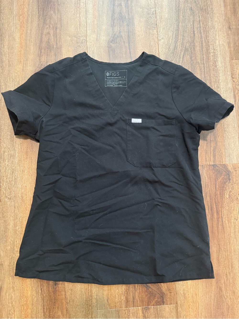 Figs Women's Black Catarina™ - One-Pocket Scrub Top - M / Black
